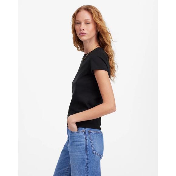 Madewell Essential Slim Lightweight Cotton Tee T-shirt US Women's XXS - Picture 1 of 6